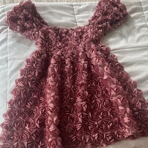 Altar'd State Rosette Dress in Mauve
